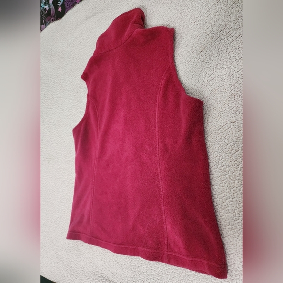 Columbia Red Fleece Vest Jacket - Picture 4 of 11